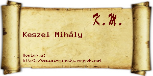 Keszei Mihály névjegykártya