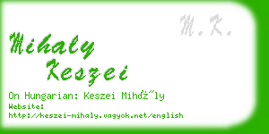 mihaly keszei business card